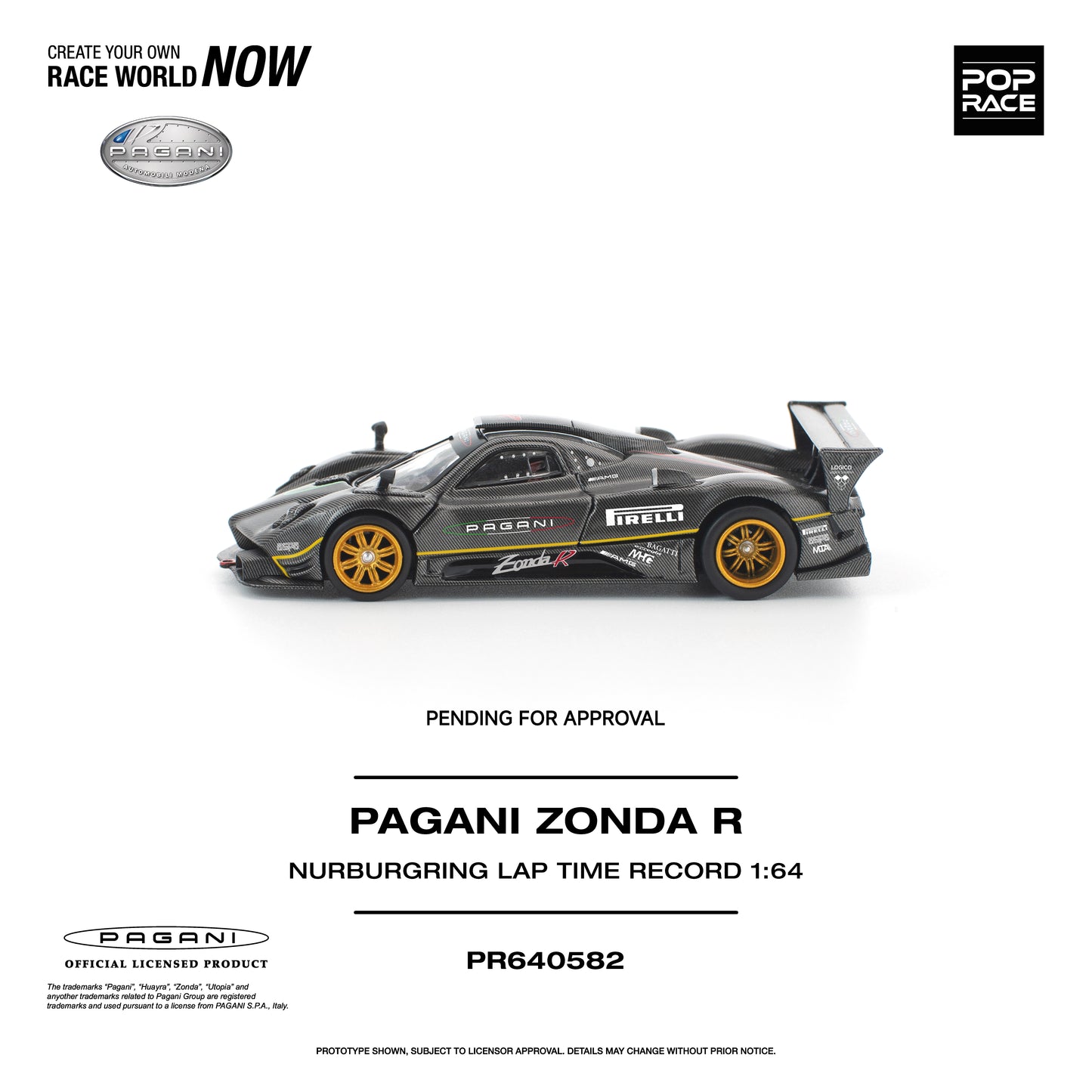 Pop Race - Pre-Order - Pagani Zonda R - Nurburgring Laptime Record - PR640582