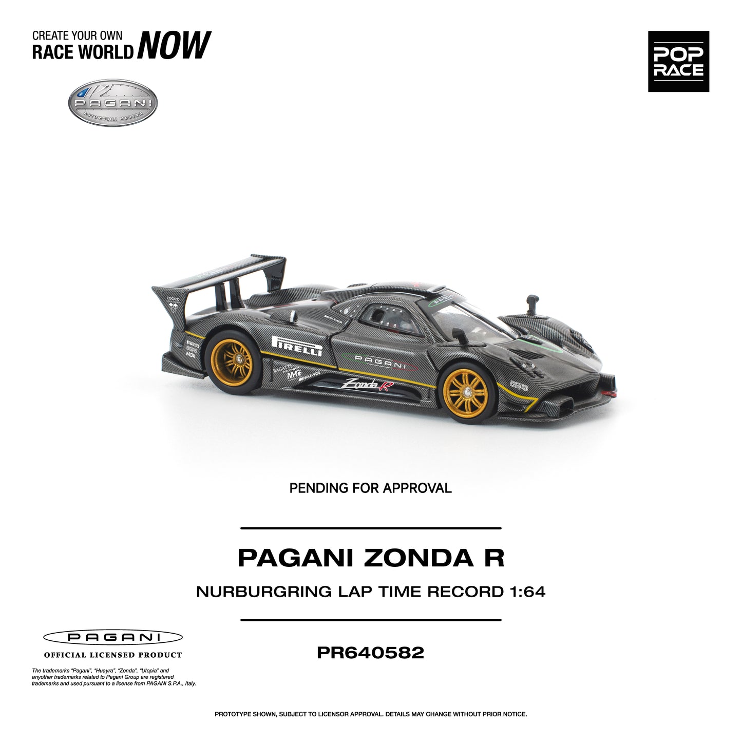 Pop Race - Pre-Order - Pagani Zonda R - Nurburgring Laptime Record - PR640582