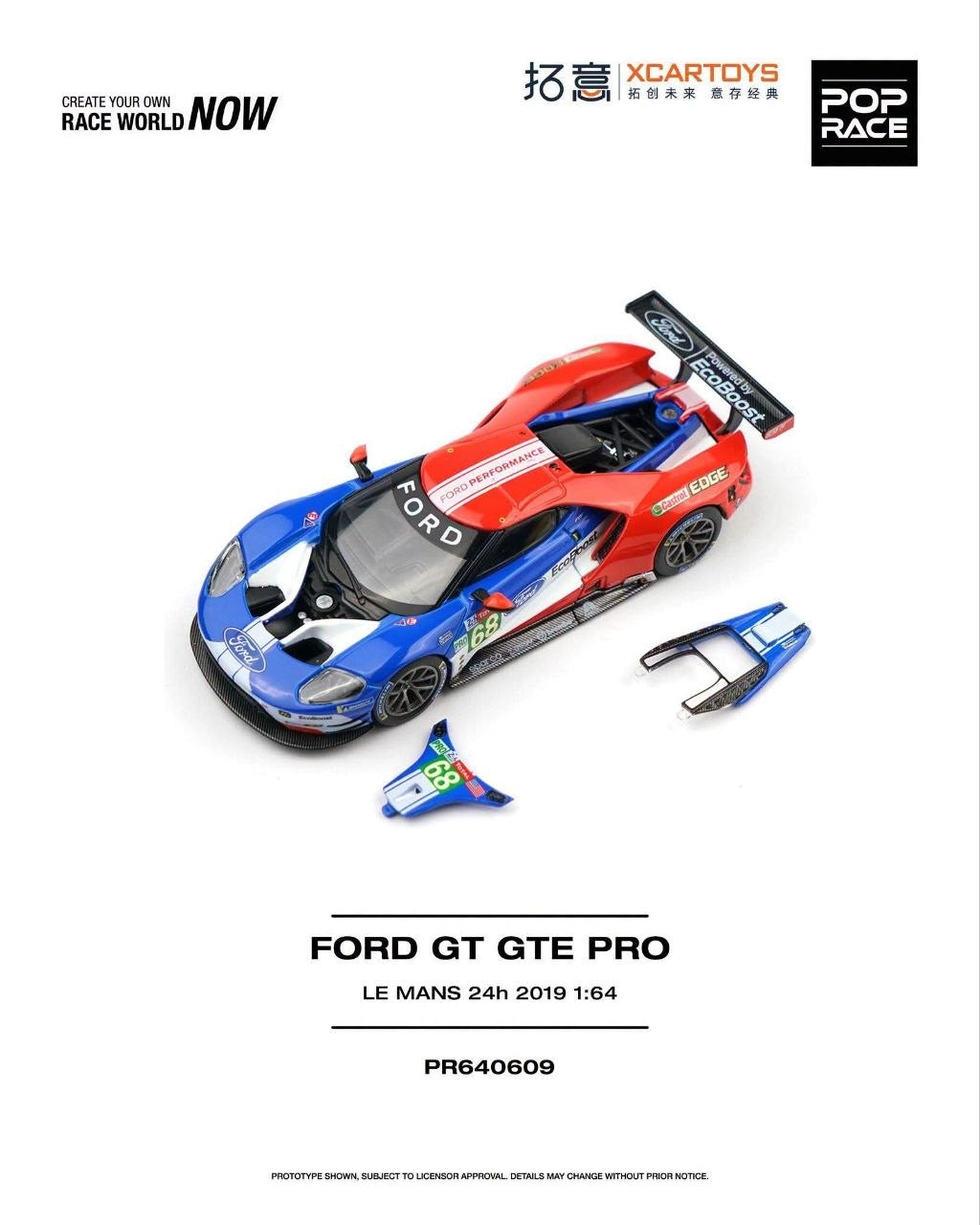 Pop Race - Pre-Order - Ford GT GTE PRO, Le Mans 24h 2019 - PR640609