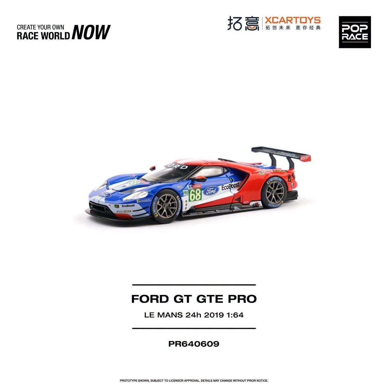 Pop Race - Pre-Order - Ford GT GTE PRO, Le Mans 24h 2019 - PR640609