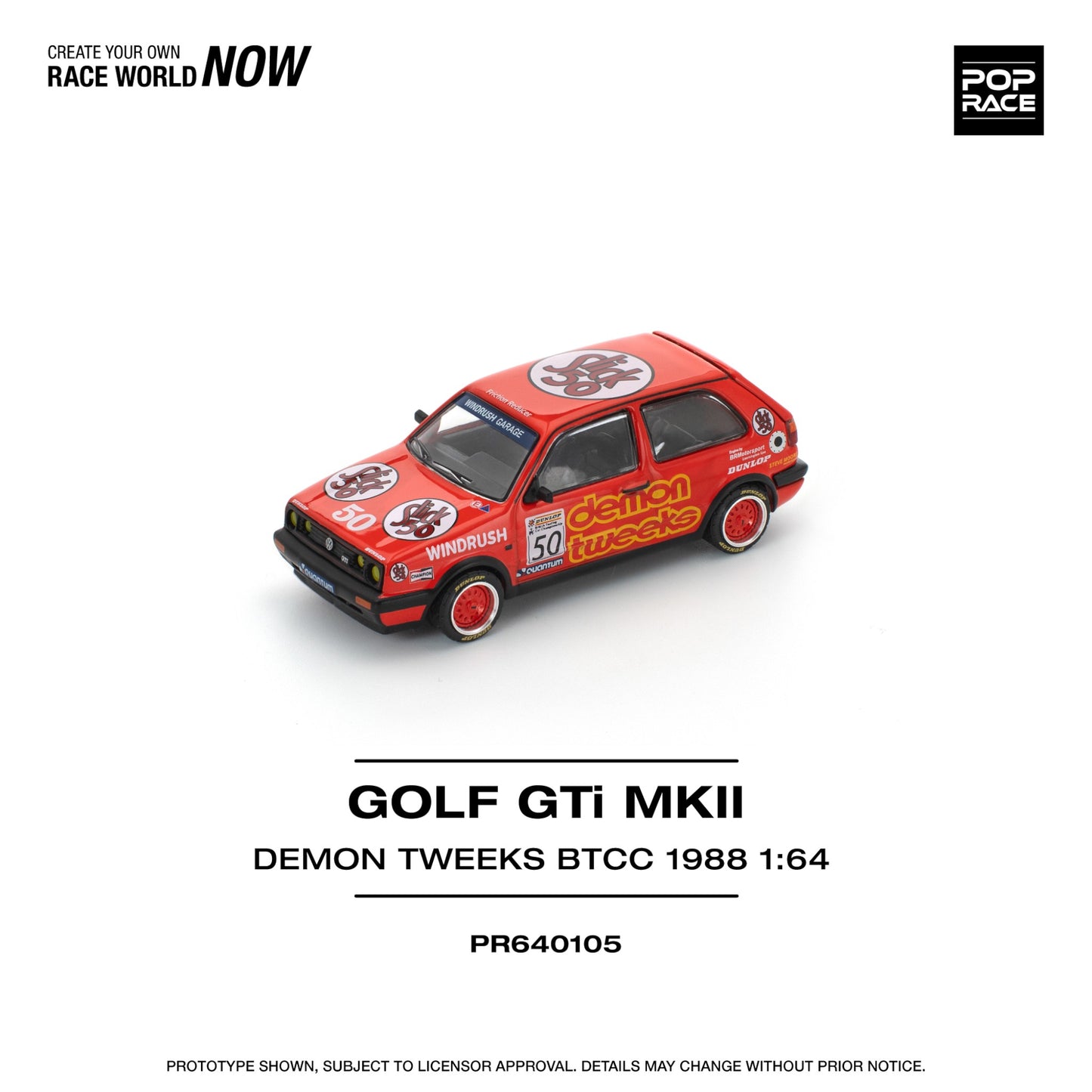 Pop Race - Pre-Order - Golf GTi MKII - Demon Tweeks BTCC 1988 - PR640105