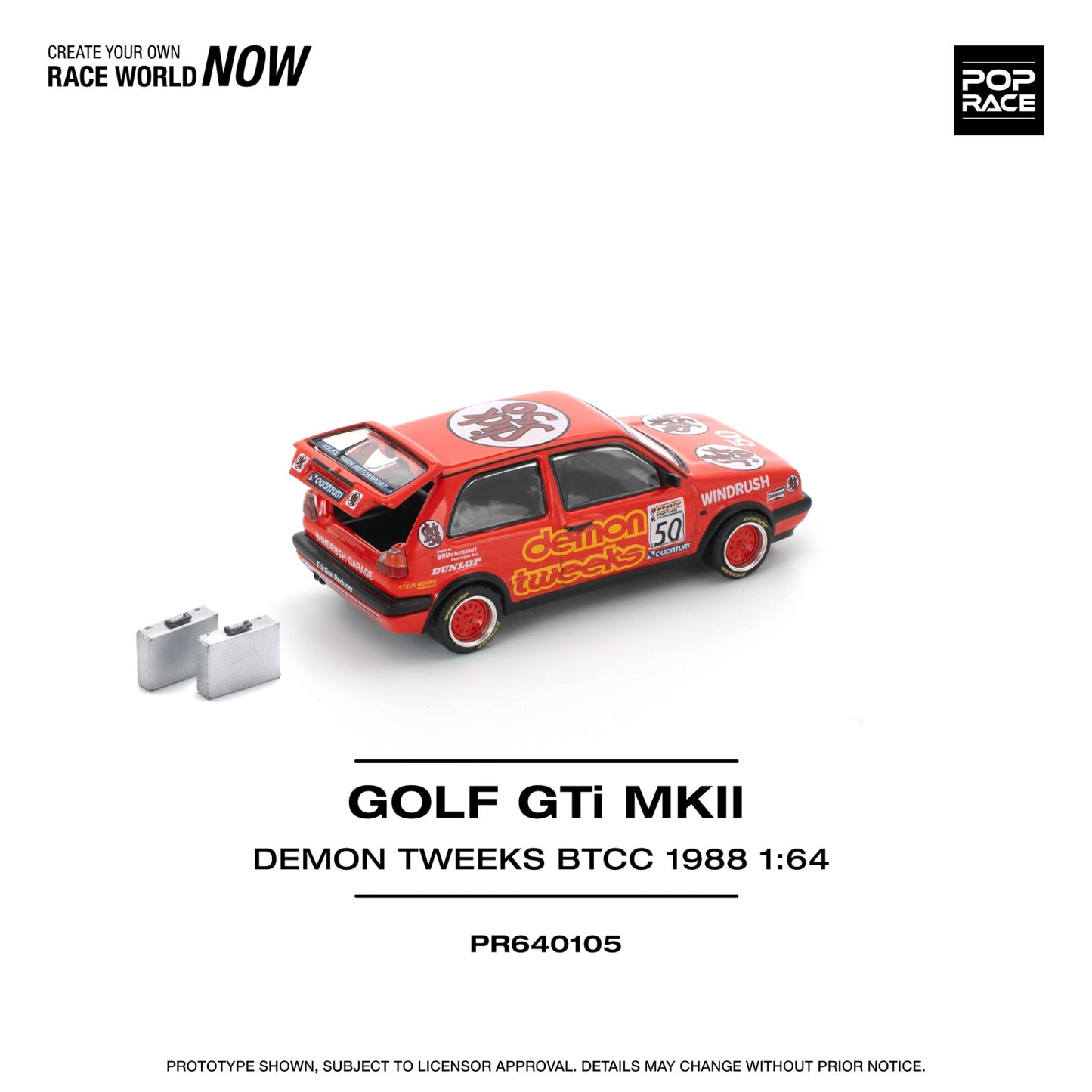 Pop Race - Pre-Order - Golf GTi MKII - Demon Tweeks BTCC 1988 - PR640105