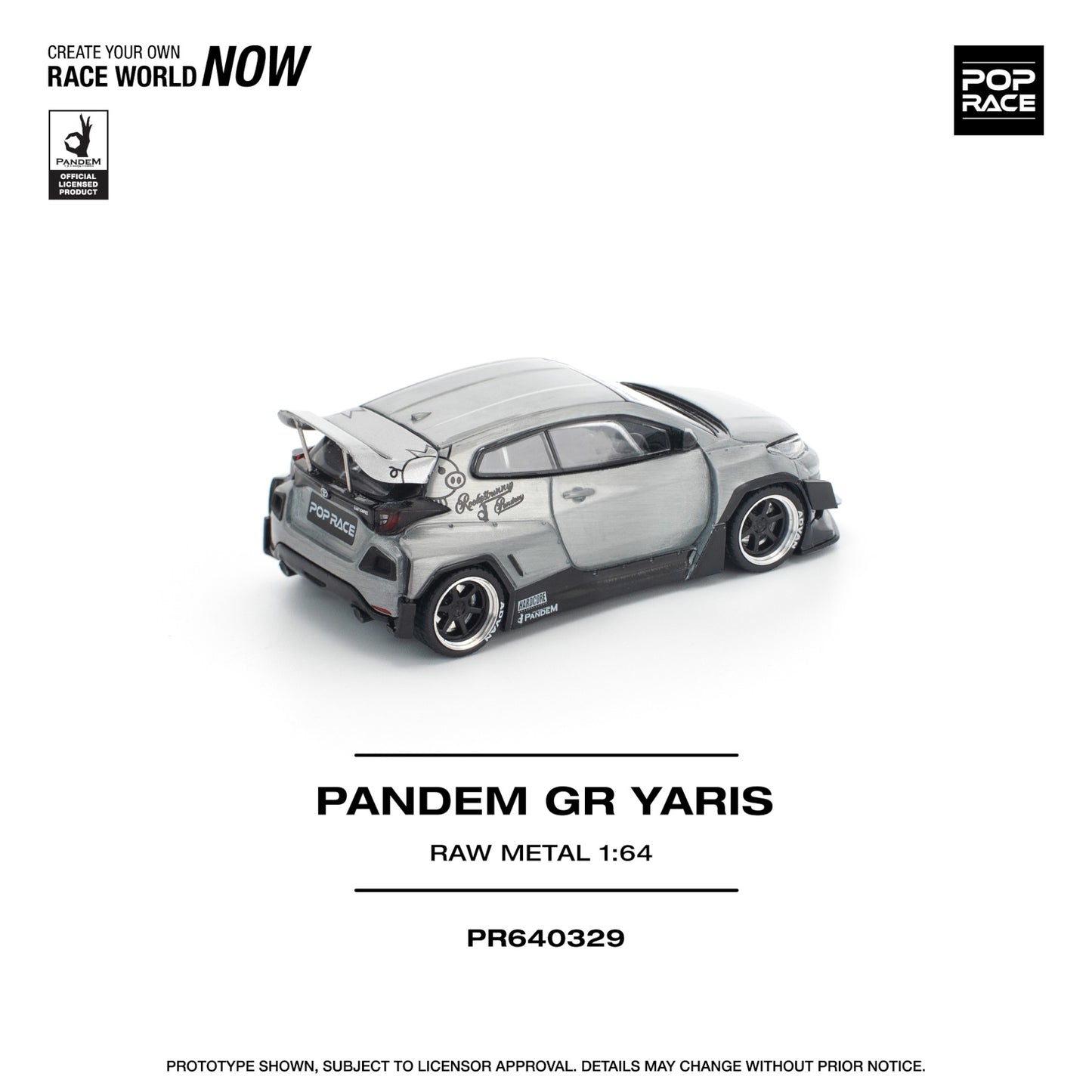 Pop Race - Pre-Order - IAM2025 Event Cars Set - Pandem Yaris raw metal & Skyline GT-R V8 Drift (Hakosuka) silver chrome
