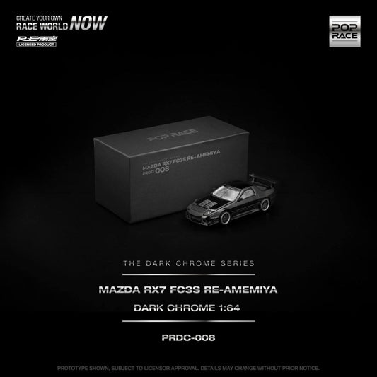 Pop Race - Pre-Order - Mazda RX7 FC3S Re-Amemiya, dark chrome - PRDC-008