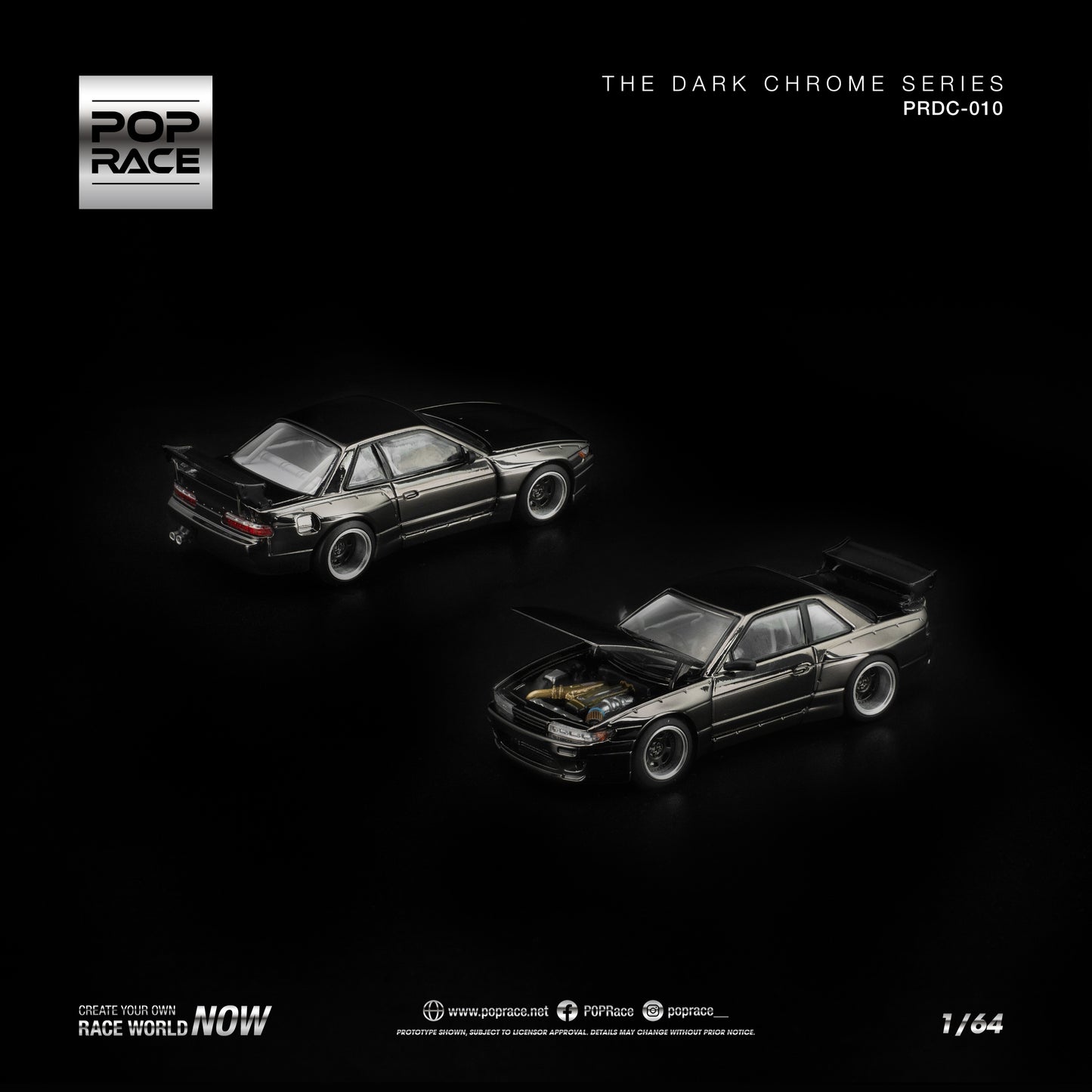Pop Race - Pre-Order - Pandem S13 *The Dark Chrome Series*, dark chrome - PRDC-010