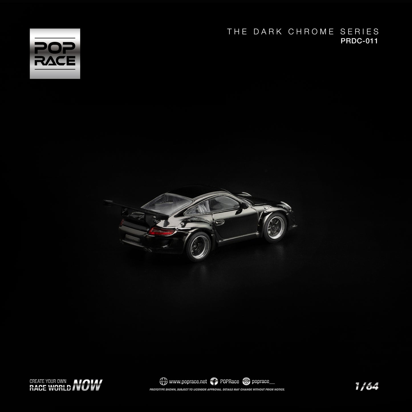Pop Race - Pre-Order - RWB 997 *The Dark Chrome Series*, dark chrome - PRDC-011