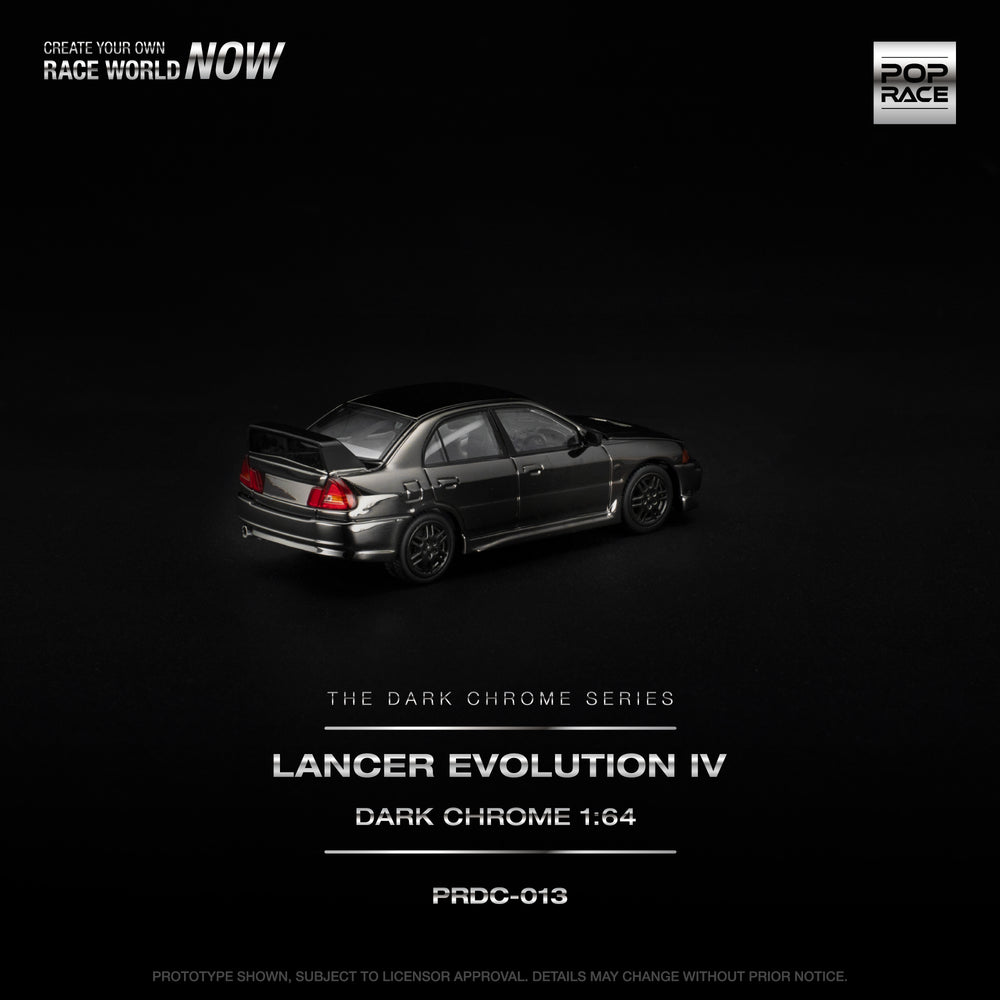 Pop Race - Pre-Order - Lancer Evolution IV, dark-chrome - PRDC013