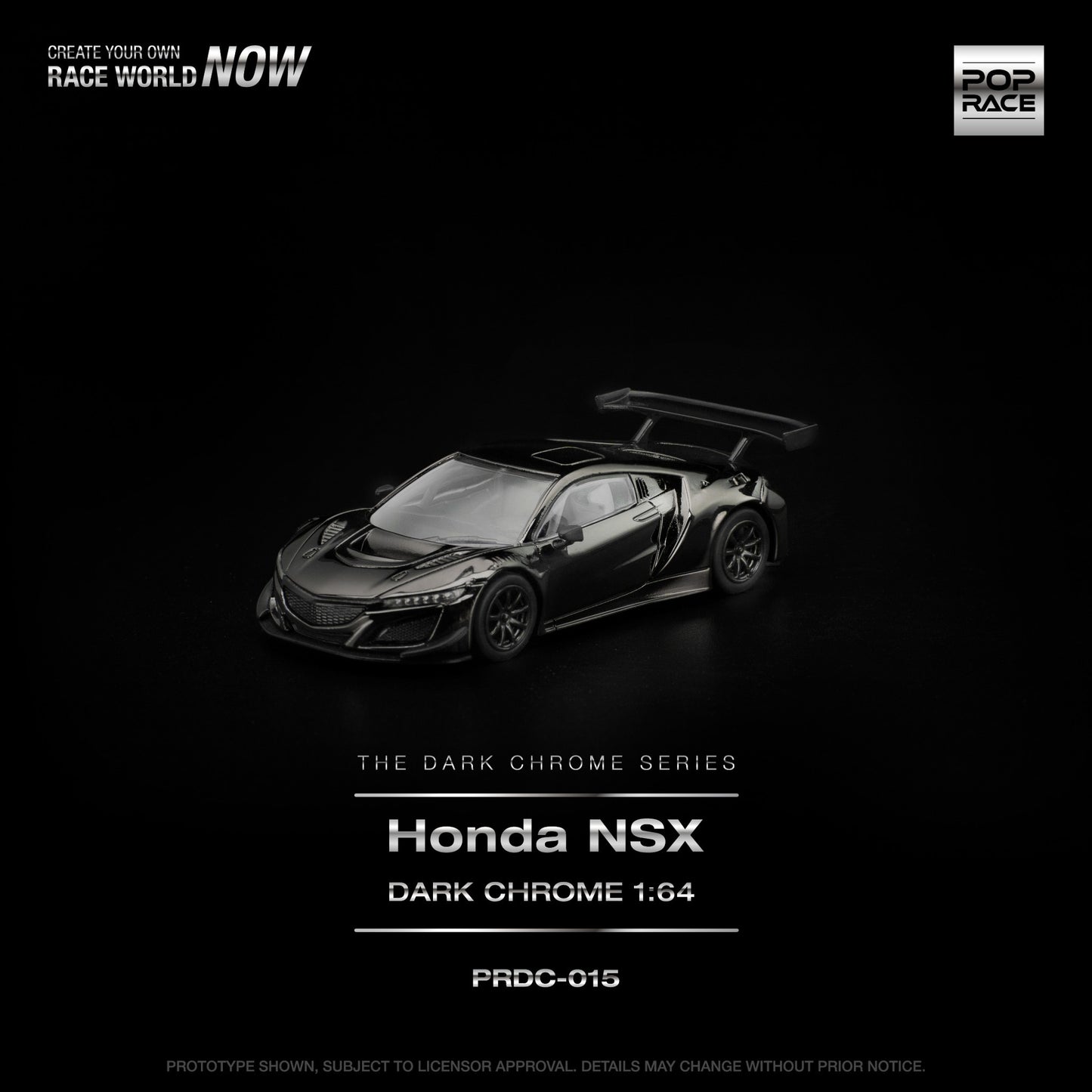 Pop Race - Pre-Order - Honda NSX, dark-chrome - PRDC-015