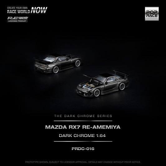 Pop Race - Pre-Order - Mazda RX7 Re-Amemixa, dark-chrome - PRDC-016