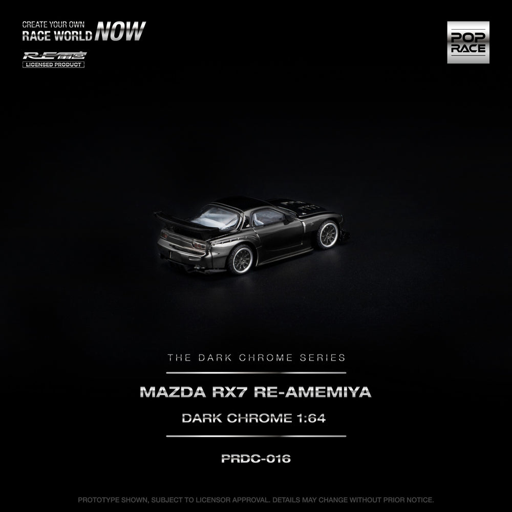 Pop Race - Pre-Order - Mazda RX7 Re-Amemixa, dark-chrome - PRDC-016
