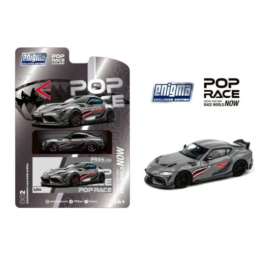Pop Race x Enigma- Pre-Order - Darwin Pro 66G NWB Supra A90, grey metallic (Blister Pack) - PRE002