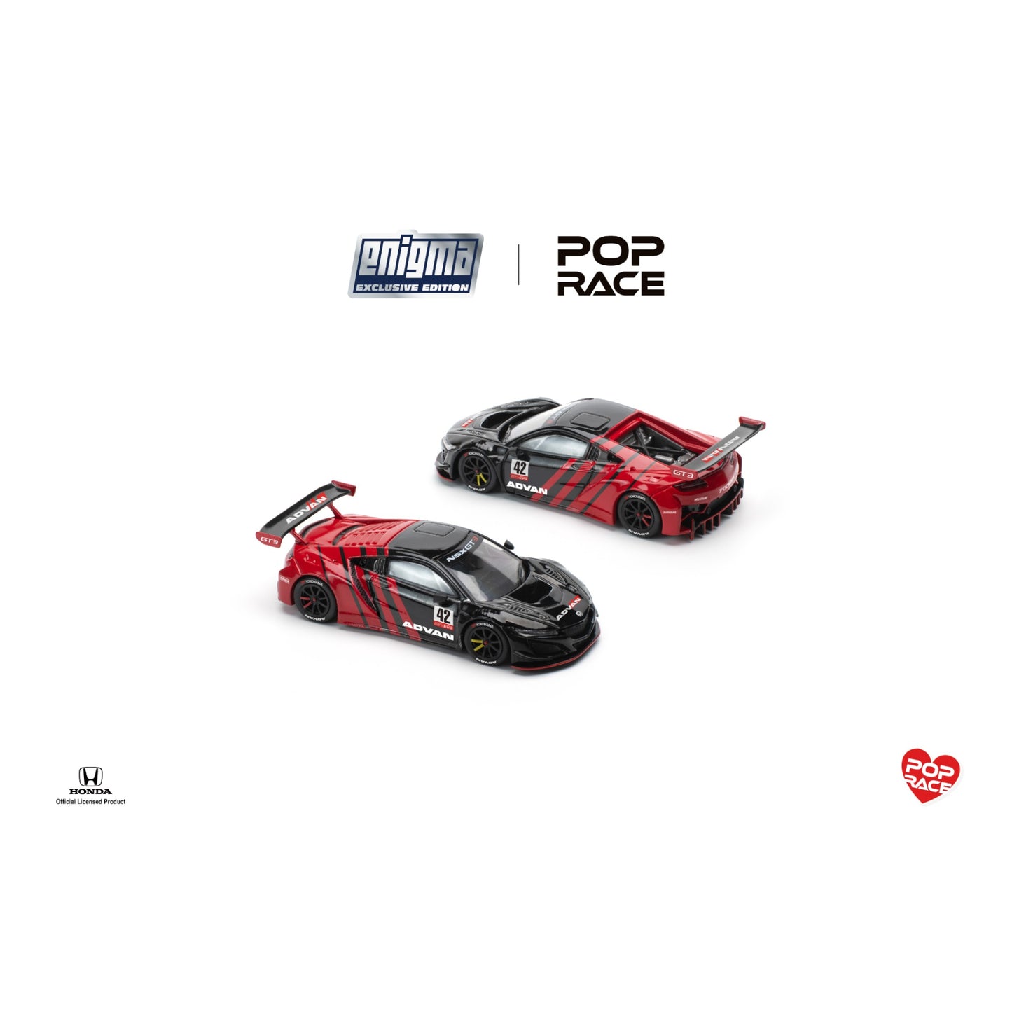 Pop Race x Enigma- Pre-Order - Honda NSX GT3 EVO22 - ADVAN (Blister Pack) - PRE011