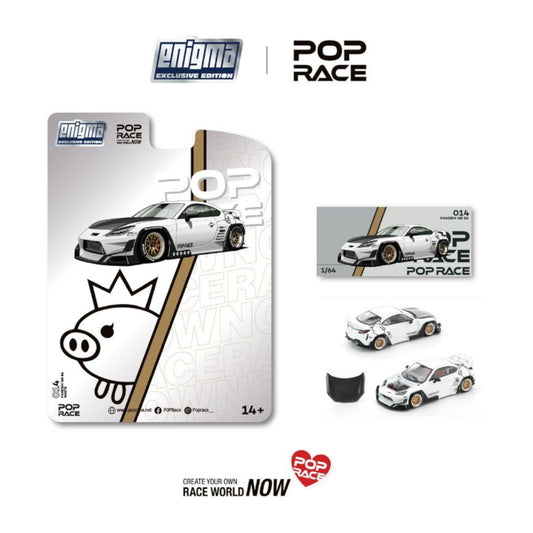 Pop Race x Enigma- Pre-Order - Pandem GR86 - chrystal white pearl - PRE014