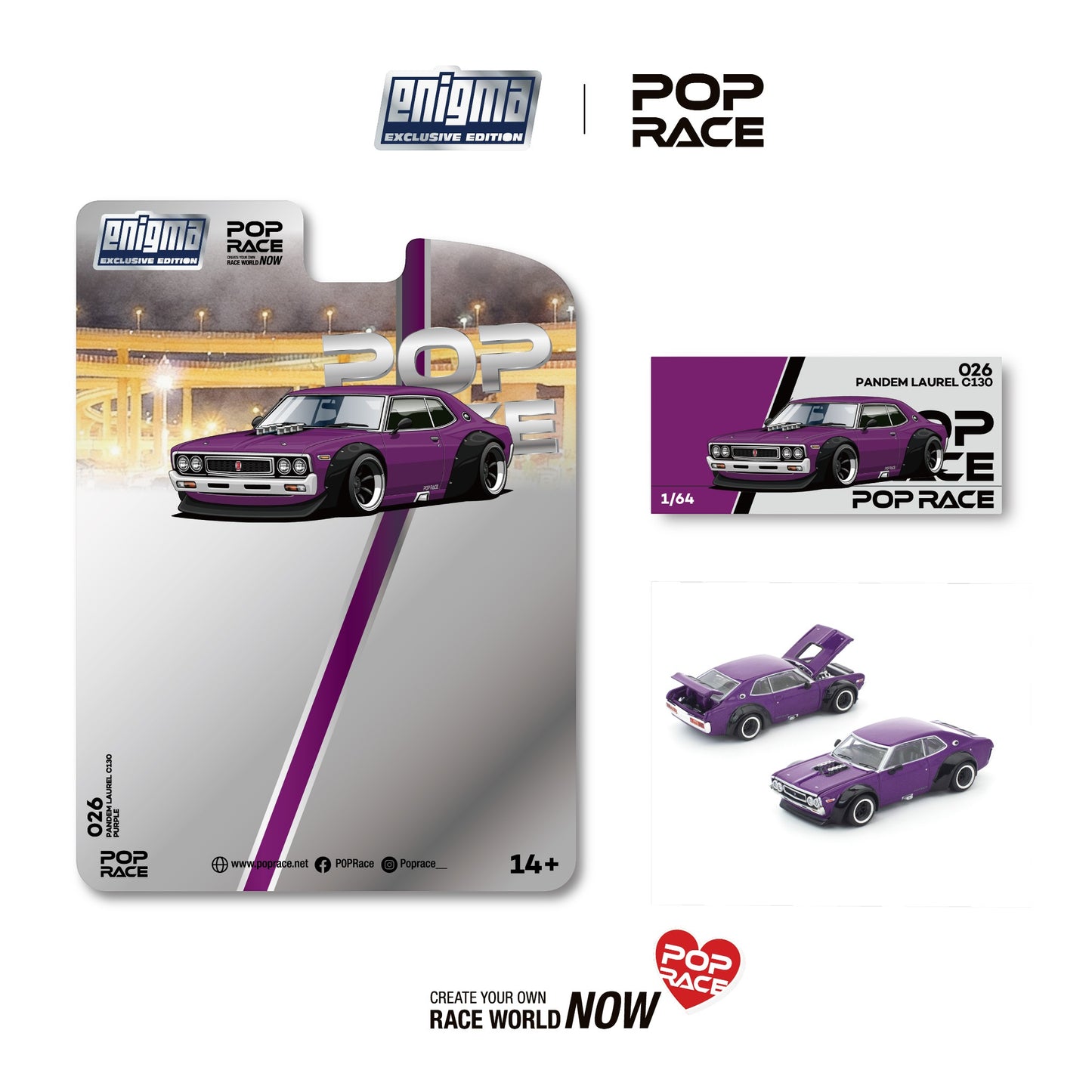Pop Race x Enigma - Pre-Order - Pandem Laurel C130, purple - PRE026