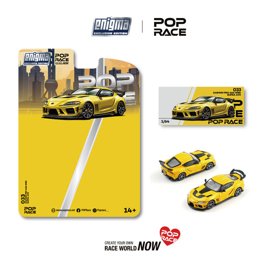 Pop Race x Enigma- Pre-Order - DARWIN PRO 66G WBK SUPRA A90 - NITRO YELLOW - PRE033
