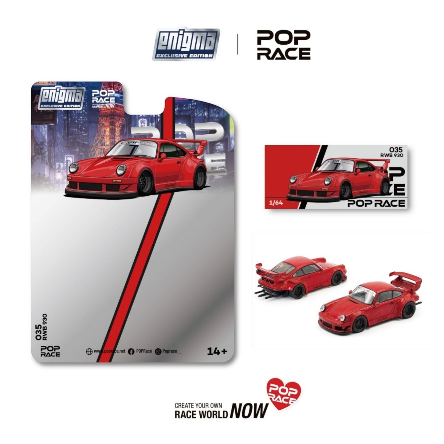 Pop Race x Enigma- Pre-Order - RWB930, red - PRE035