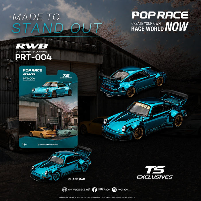 Pop Race x Tokyo Station - Pre-Order - RWB 930 TEAL CHROME - PRT004