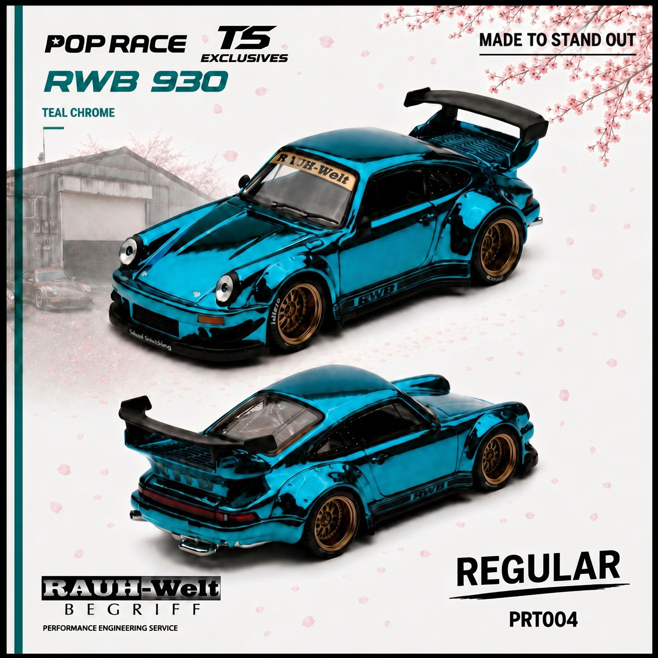 Pop Race x Tokyo Station - Pre-Order - RWB 930 TEAL CHROME - PRT004