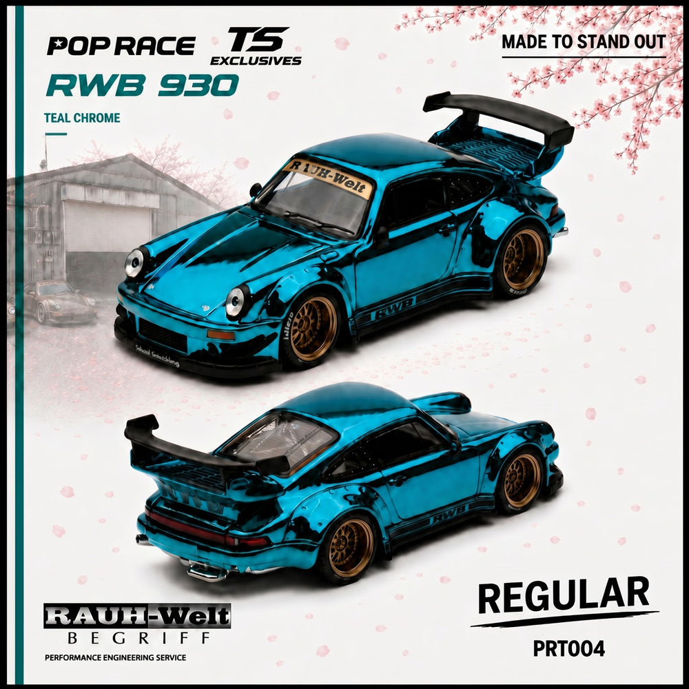 Pop Race x Tokyo Station - Pre-Order - RWB 930 TEAL CHROME - PRT004