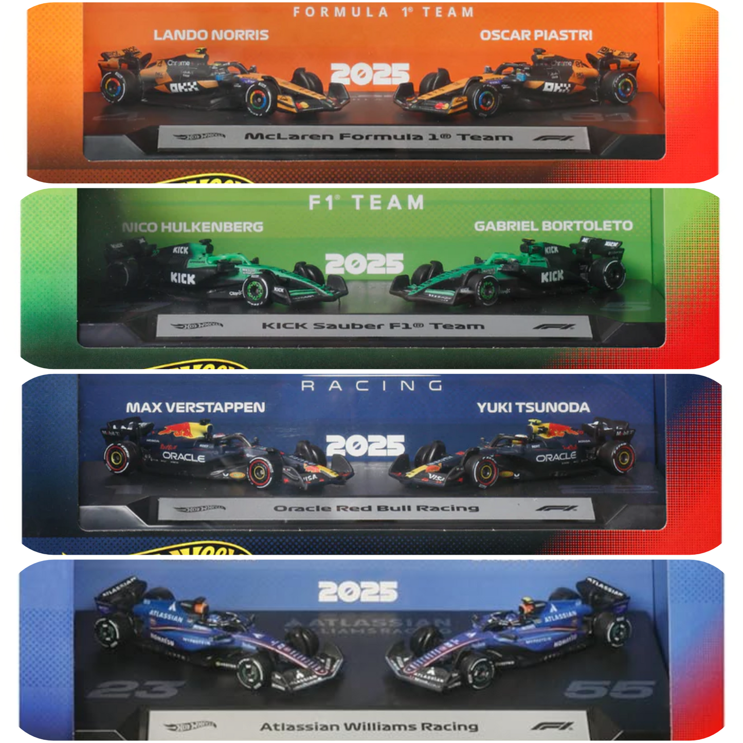 Hot Wheels 2026 - Formula 1 2025 / 2-pack 4pcs. - JMM89-979B