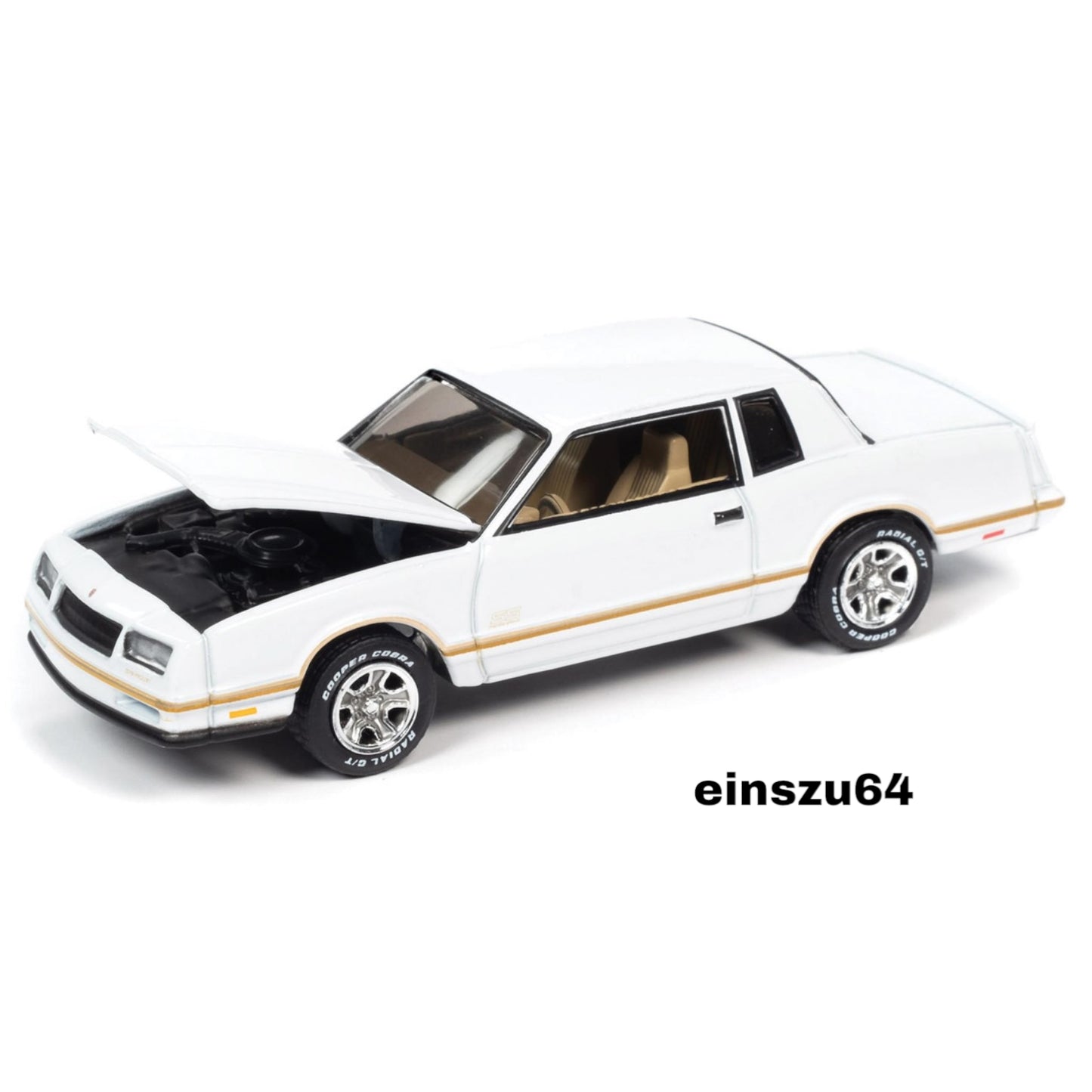 Johnny Lightning - Classic Gold - 1987 Chevrolet Monte Carlo SS white - JLSP104A - 1:64
