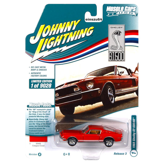 Johnny Lightning - Muscle Cars - 1968 Shelby GT500 KR, calypso carol - JLSP172A - 1:64