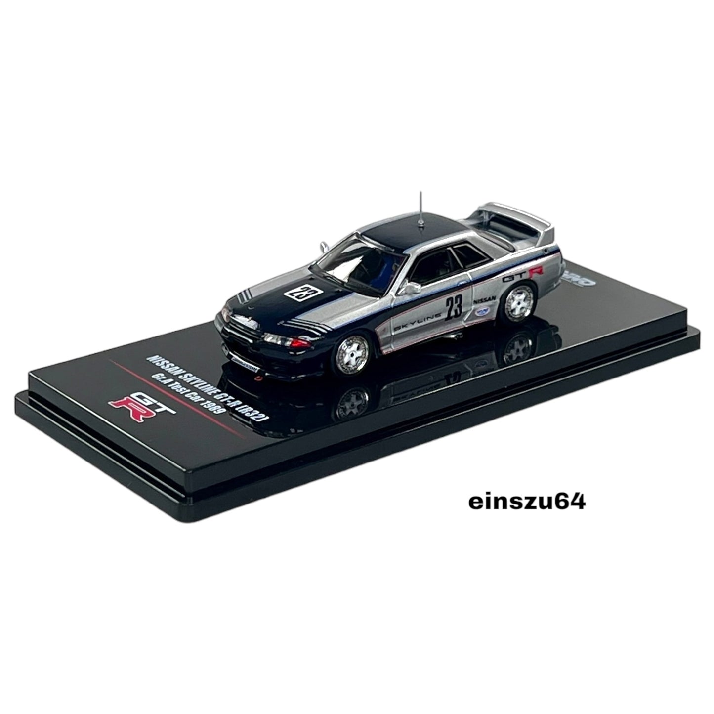 INNO64 - Nissan Skyline GT-R (R32) #23 GR.A Test Car 1989, blue/white - IN64-R32-89TC