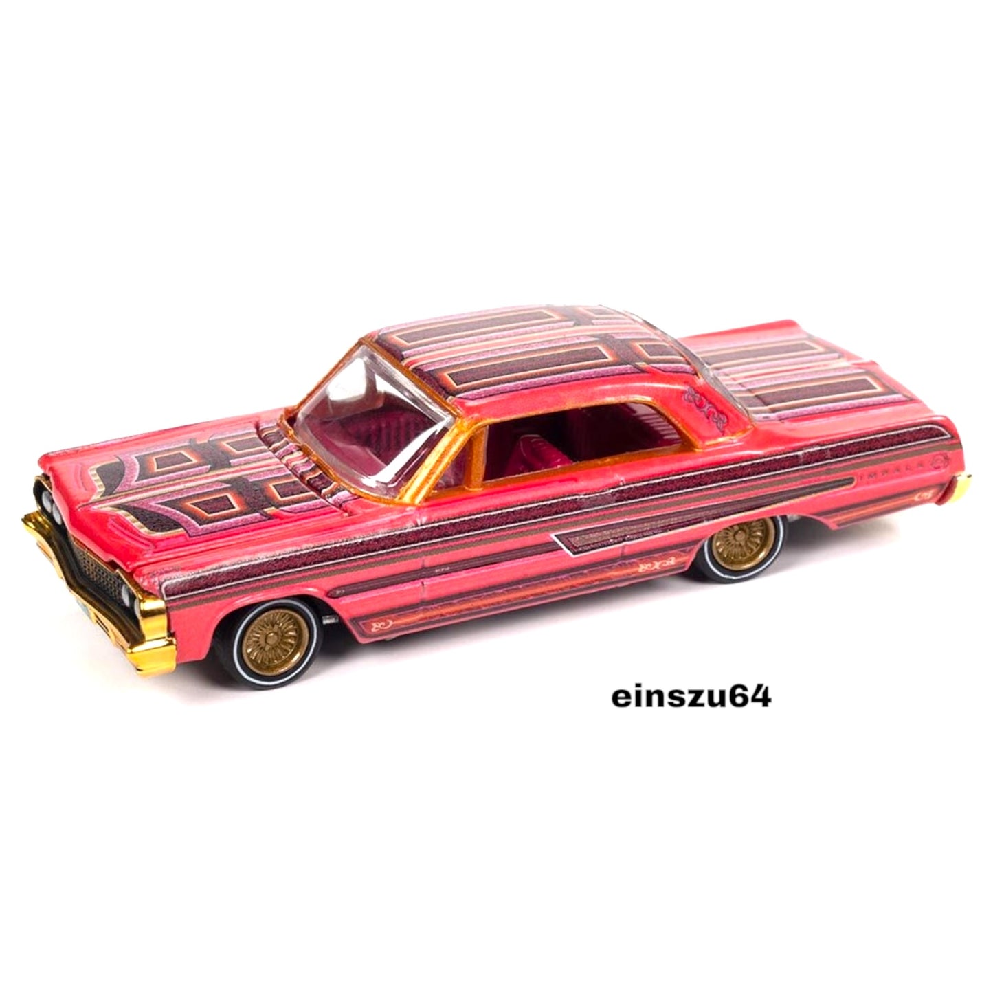 Racing Champions - 1964 Chevrolet Impala (Lowrider), metallic magenta - RCSP028A