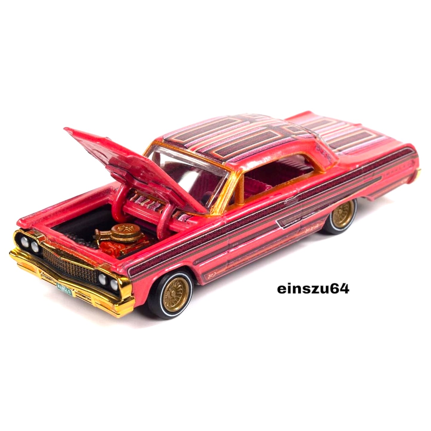Racing Champions - 1964 Chevrolet Impala (Lowrider), metallic magenta - RCSP028A