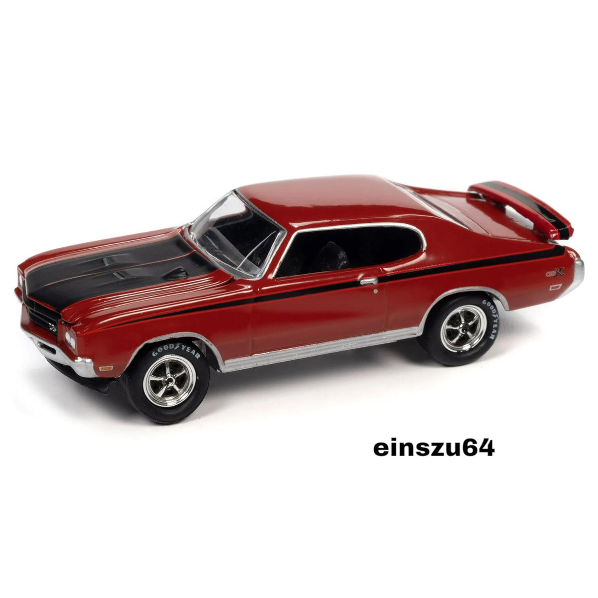 Johnny Lightning - Muscle Cars - 1971 Buick GSX, fire red with black & red side