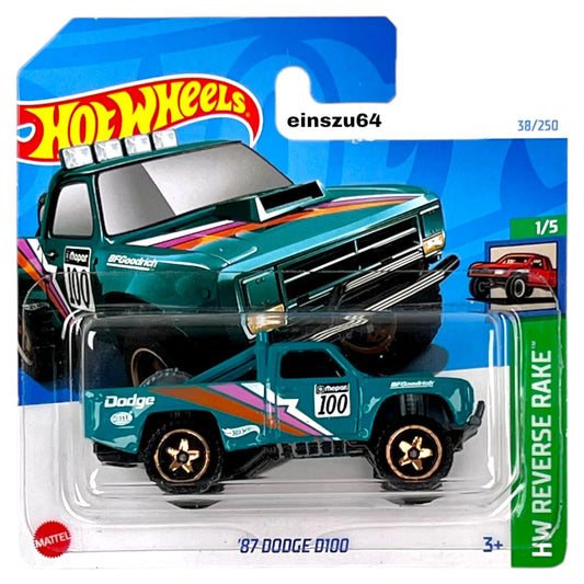 Hot Wheels 2024 - ´87 Dodge D100 - Reverse Rake 1/5 - HTB89 - 38/250 - 1:64