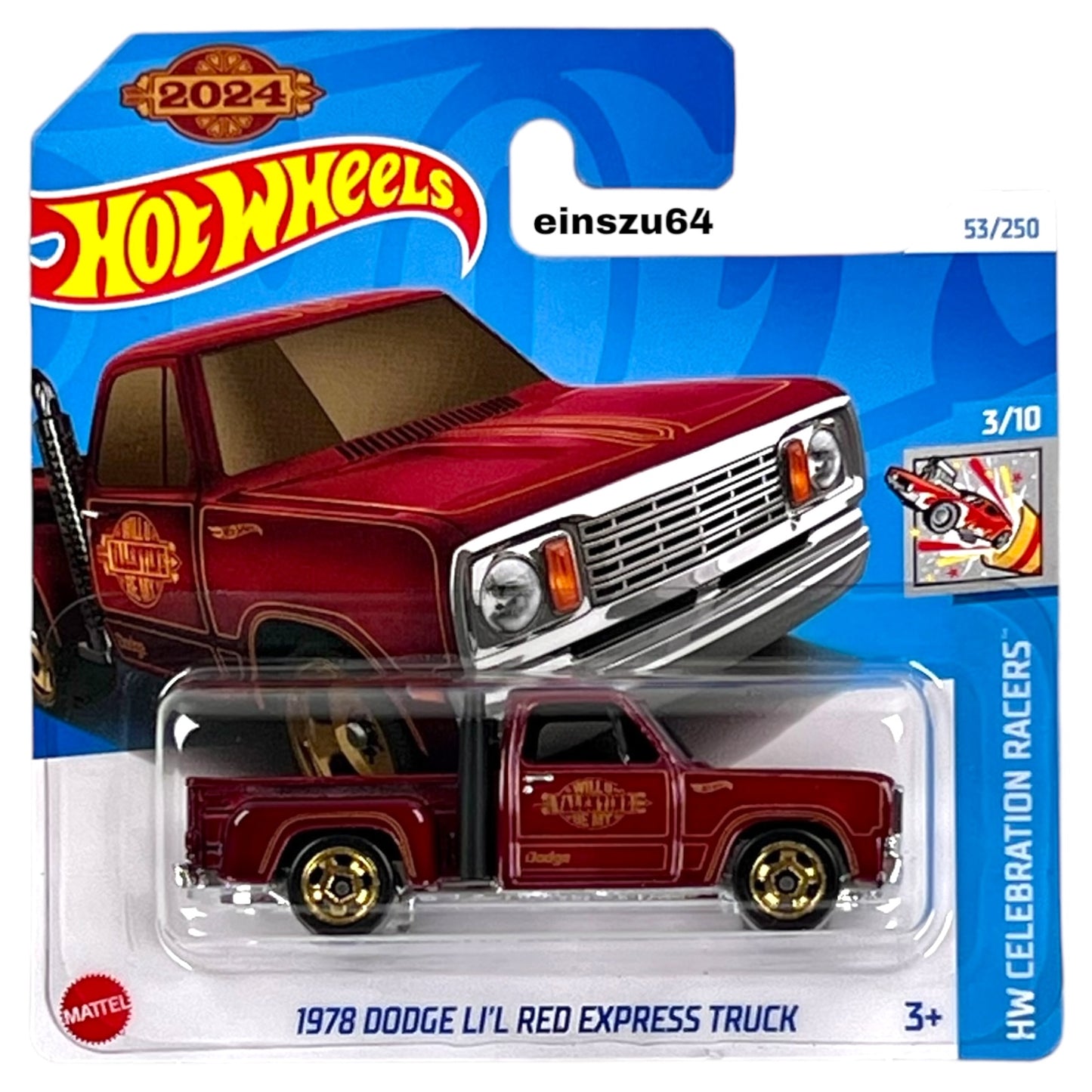 Hot Wheels 2024 - 1978 Dodge LI´L Red Express Truck  - Celebration Racers 3/10 -  HRY97 - 53/250