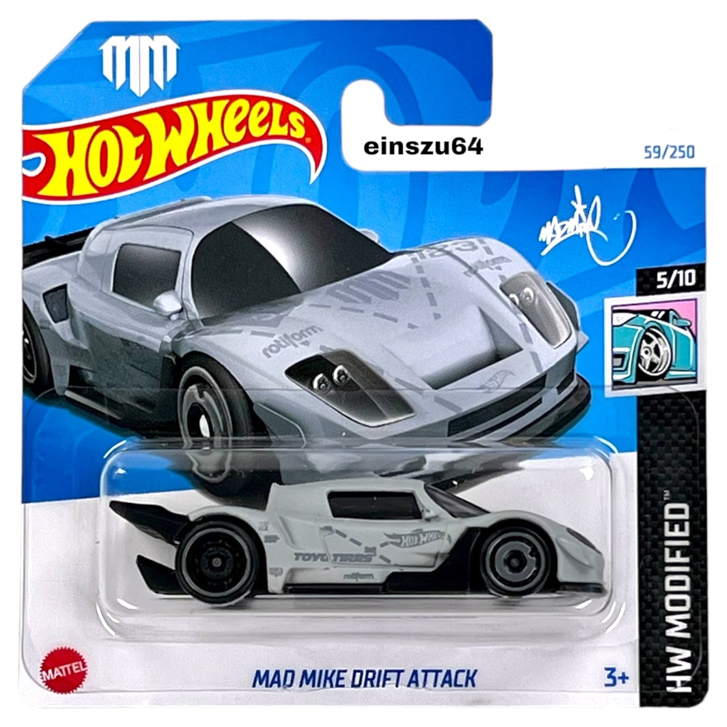 Hot Wheels 2024 - Mad Mike Drift Attack - Modified 5/10 - HTB66 - 59/250 - 1:64