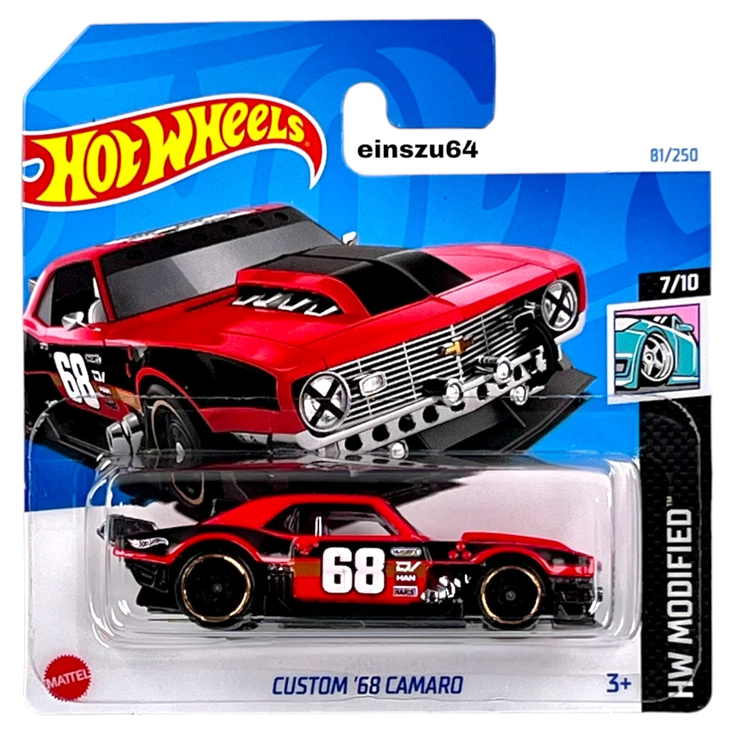 Hot Wheels 2024 - Custom ´68 Camaro - Modified 7/10 - HTB69 - 81/250 - 1:64
