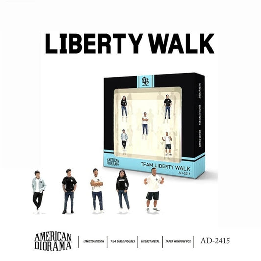 American Diorama - Team Liberty Walk Figure set of 5 Figures - AD-2415MJ - Mijo Exclusice 1:64