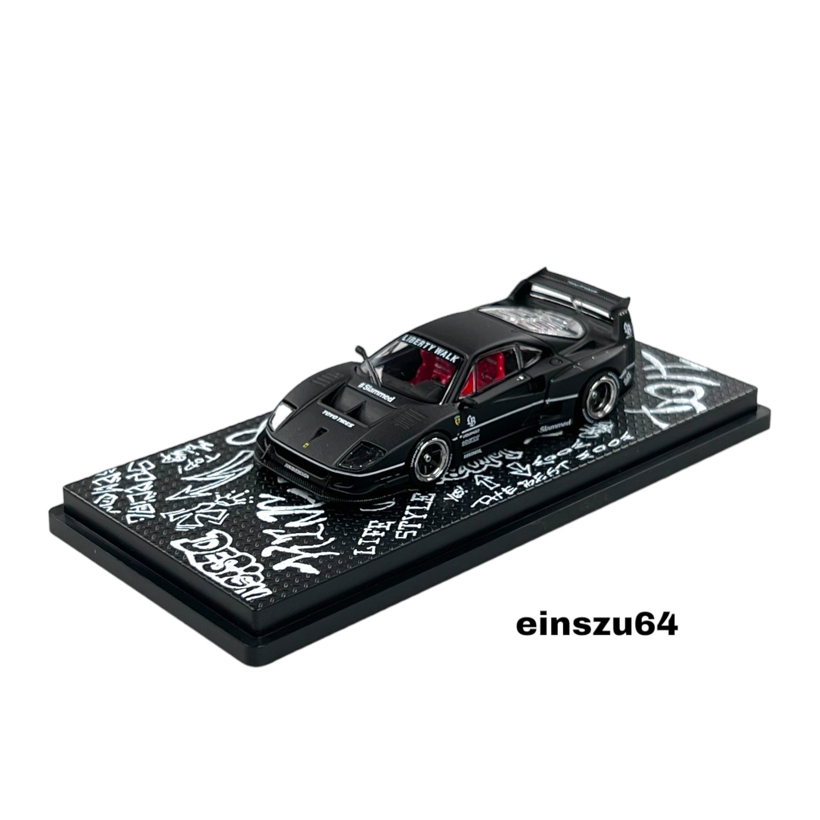 INNO64 - LBWK Ferrari F40, black/white - 1:64 - IN64-LBWKF40 