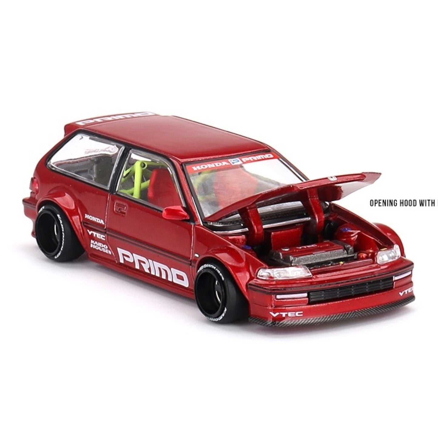 Mini GT Kaido House - Pre-Order - Honda Civic (EF) Kaido Works V2 - red - KHMG156 - 1:64