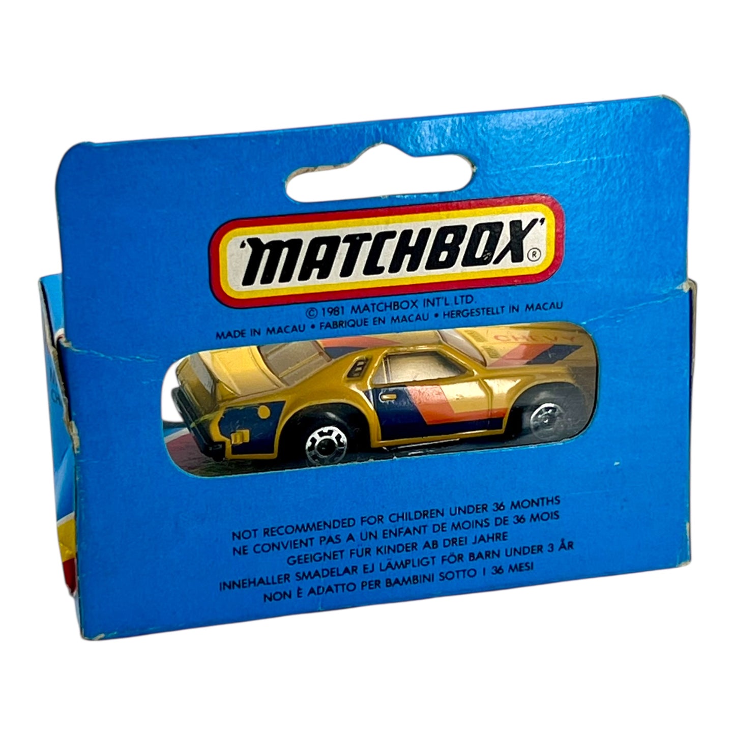 Matchbox Superfast - Chevy Stock Car, yellow - MB34 - Made in Macau 1981 - Mint