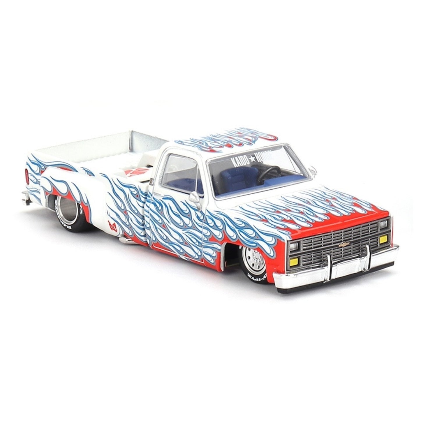 Mini GT Kaido House - Pre-Order - Chevrolet Silverado Dually on Fire V2 - KHMG157 - 1:64