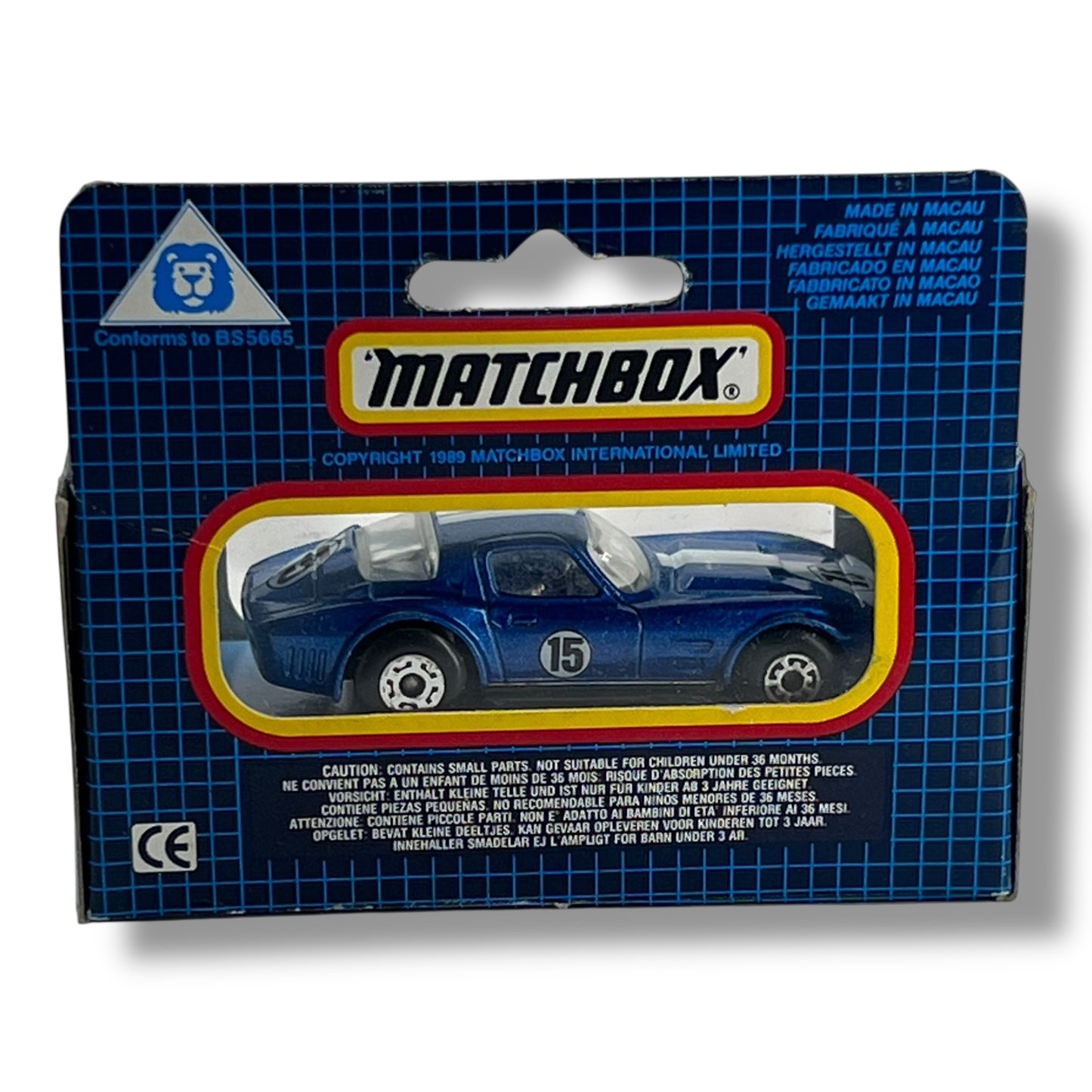 Matchbox Superfast - Corvette Grand Sport - MB15 - Made in Macau 1989 - Mint