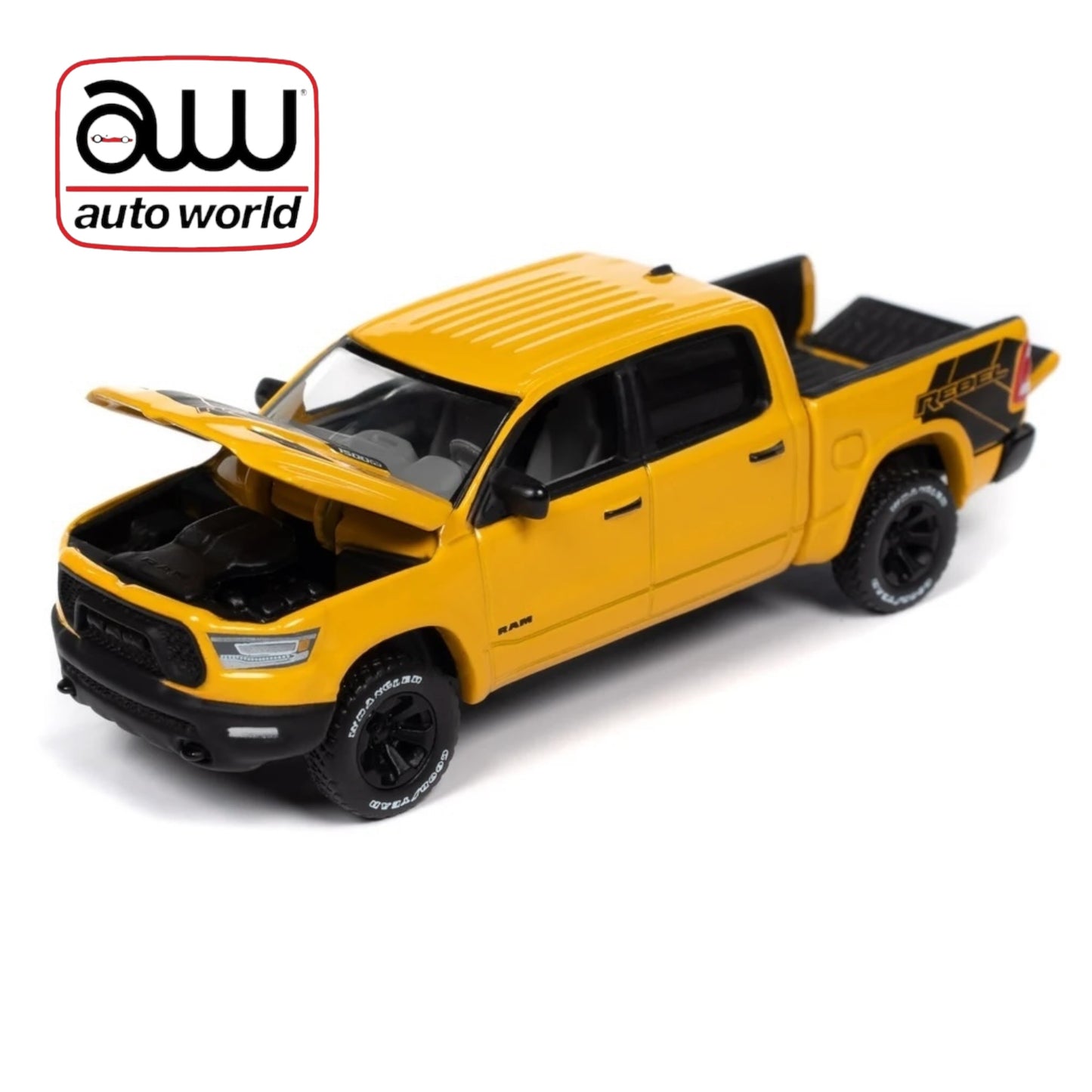 Autoworld - 2023 Dodge Ram Rebel *Havoc Edition*, Baja Yellow - 1:64 - AWSP164A