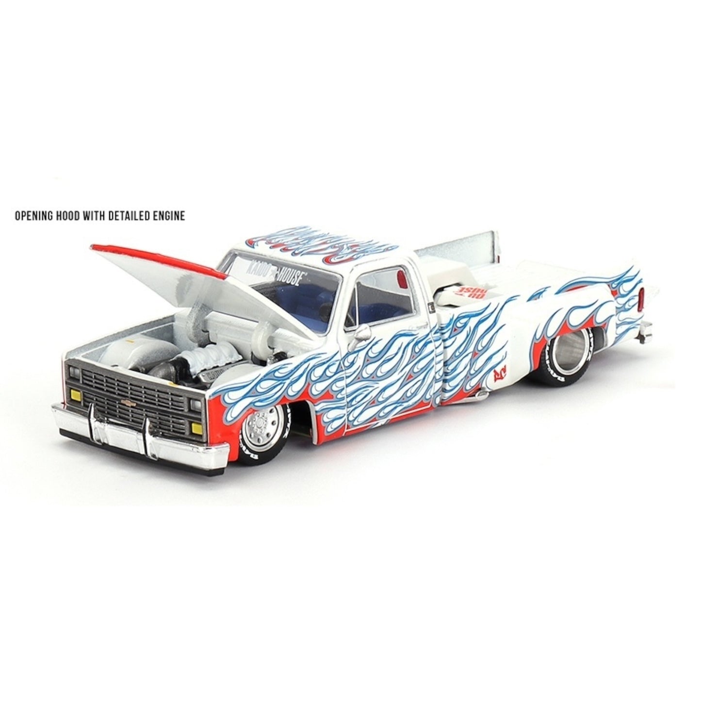 Mini GT Kaido House - Pre-Order - Chevrolet Silverado Dually on Fire V2 - KHMG157 - 1:64