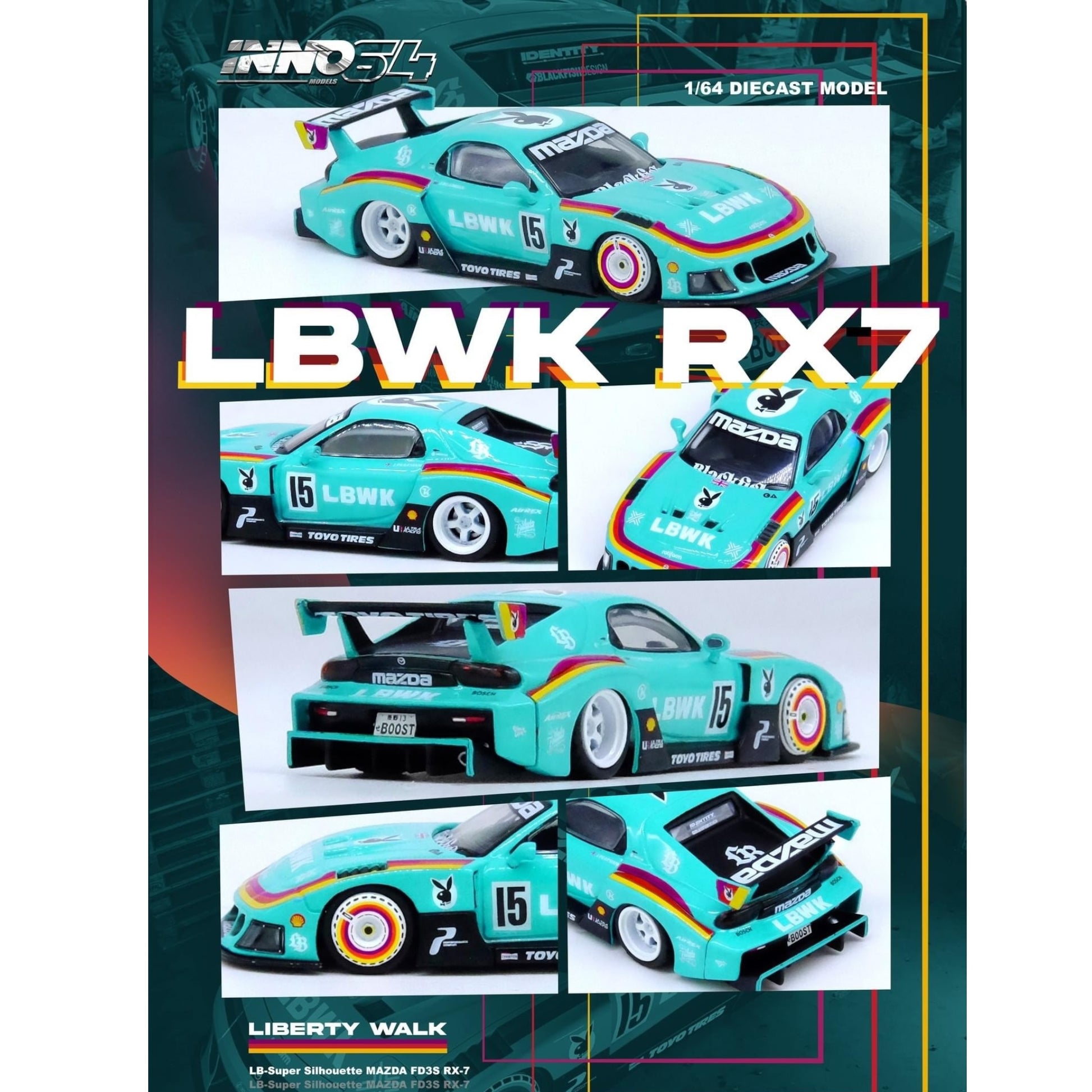 INNO64 - Pre-Order - LBWK Mazda RX7 (FD3S) LB Super Silhouette 