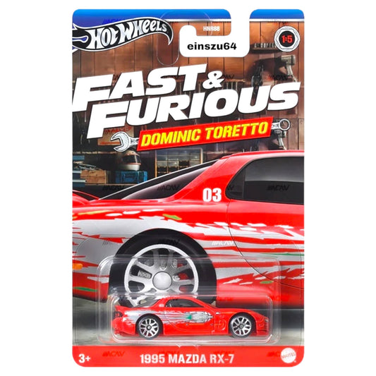 Hot Wheels 2024 - Fast & Furious - 1995 Mazda RX-7 - HRW46 - Dominic Toretto