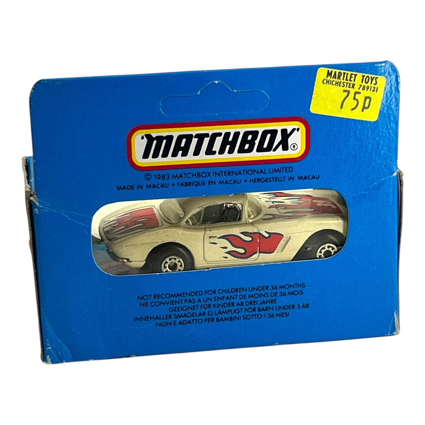 Matchbox Superfast - ´62 Corvette Blue Flame - MB71 - Made in Macau 1983 - Near Mint