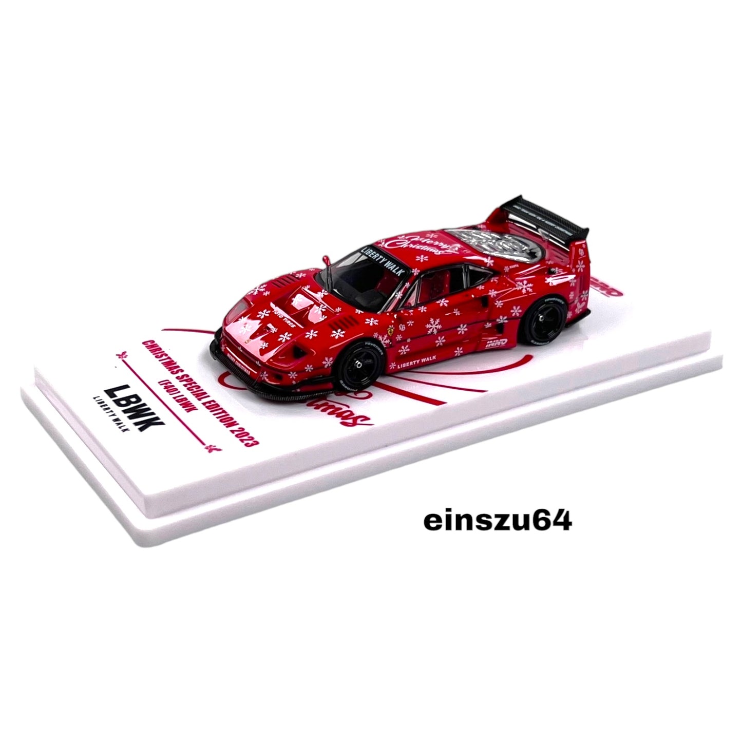 INNO64 - LBWK Ferrari F40 *XMAS 2023 Special Edition*, red velvet - 1:64 - IN64-LBWKF40-XMAS23