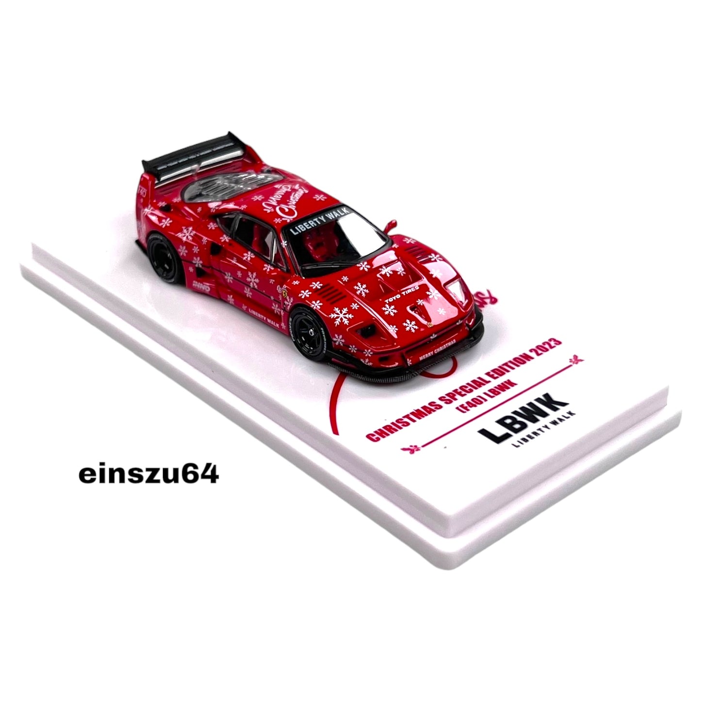 INNO64 - LBWK Ferrari F40 *XMAS 2023 Special Edition*, red velvet - 1:64 - IN64-LBWKF40-XMAS23