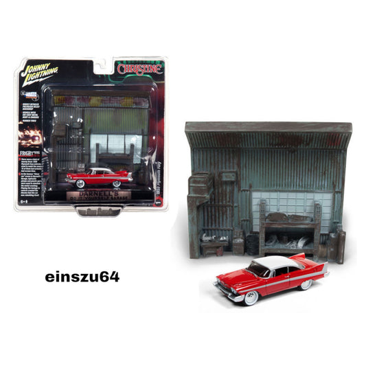 Johnny Lightning - Christine - Plymouth Fury - Diorama Garage - 1:64 - JLDR002
