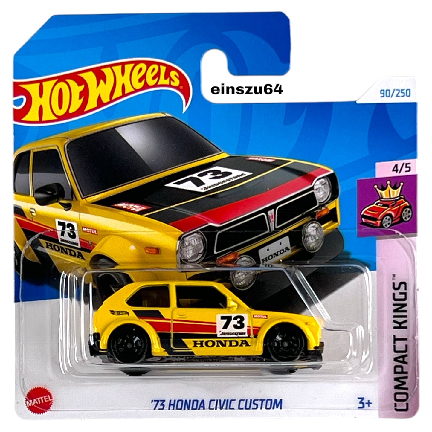 Hot Wheels 2024 - ´73 Honda Civic Custom - Compact Kings 4/5 - HTC19 - 90/250