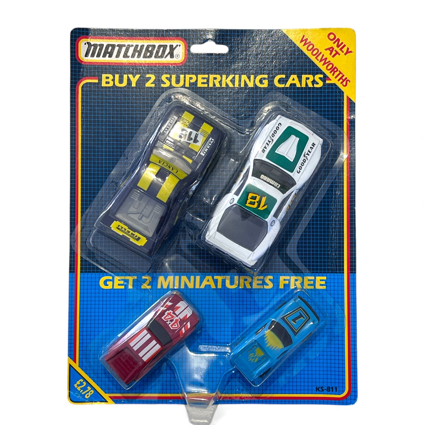 Matchbox SuperKing Cars - Lancia Rallye / Camaro + 2 free - KS-811 - Made in China 1989